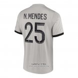 Camiseta Paris Saint-Germain Jugador N.Mendes Segunda 2022/2023