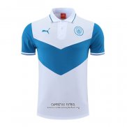 Camiseta Polo del Manchester City 2022/2023 Azul y Blanco