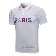 Camiseta Polo del Paris Saint-Germain Jordan 2021/2022 Blanco