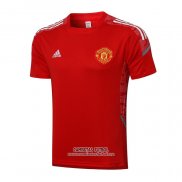 Camiseta de Entrenamiento Manchester United 2021/2022 Rojo
