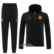 Chandal con Capucha del Manchester United 2022/2023 Negro