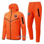 Chandal con Capucha del Paris Saint-Germain 2022/2023 Naranja