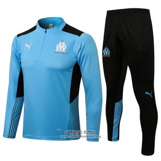 Chandal de Sudadera del Olympique Marsella 2021/2022 Azul