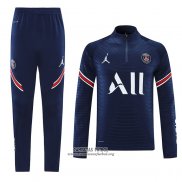 Chandal de Sudadera del Paris Saint-Germain Jordan 2022/2023 Azul