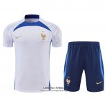 Chandal del Francia Manga Corta 2022/2023 Blanco - Pantalon Corto