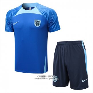 Chandal del Inglaterra Manga Corta 2022/2023 Azul - Pantalon Corto