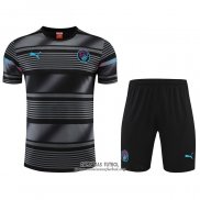 Chandal del Manchester City Manga Corta 2022/2023 Negro - Pantalon Corto