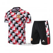 Chandal del Manchester United Manga Corta 2022/2023 Negro y Rojo - Pantalon Corto