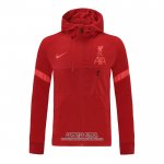 Chaqueta con Capucha del Liverpool 2021-2022 Rojo