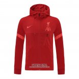 Chaqueta con Capucha del Liverpool 2021-2022 Rojo