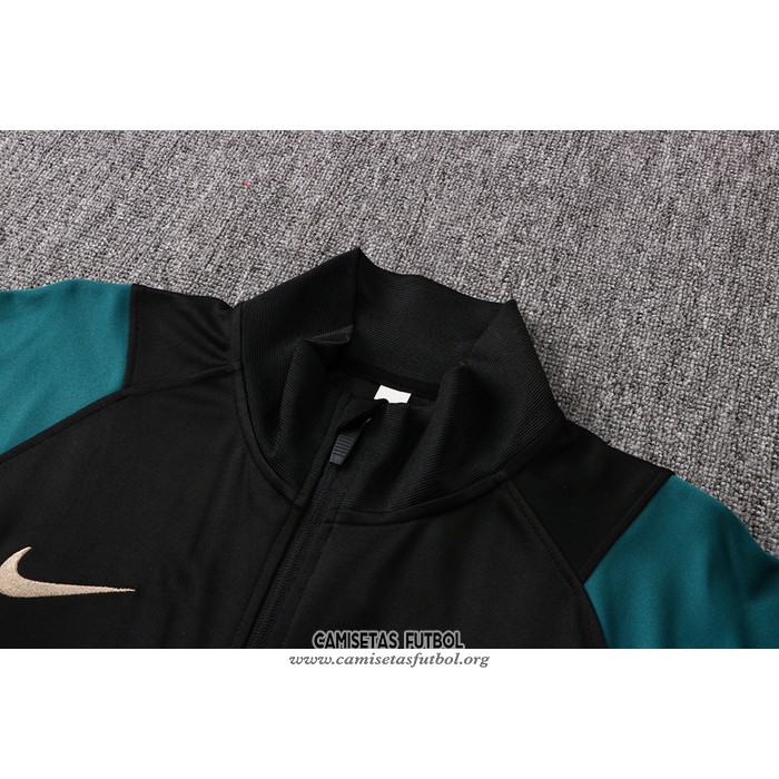 Chandal de Chaqueta del Liverpool Nino 2021/2022 Negro y Verde