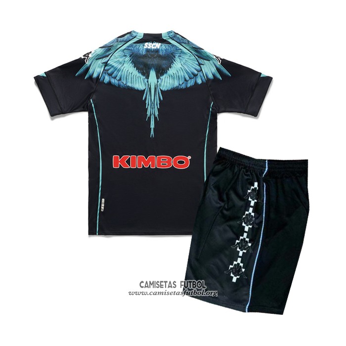 Camiseta Napoli Portero Kappa x Marcelo Burlon Nino 2021