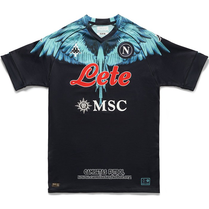 Camiseta Napoli Portero Kappa x Marcelo Burlon Nino 2021